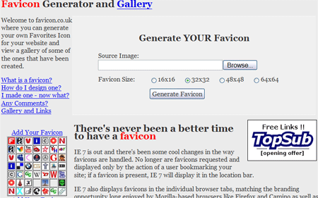 Favicon Generator and Gallery
