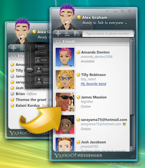 Yahoo Messenger untuk Vista yang cantik