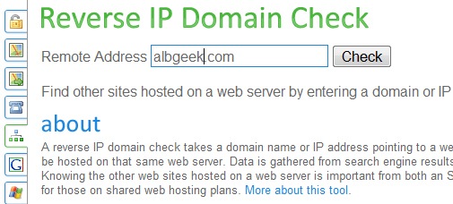 check ip of domain terminal