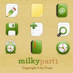 Two Milky icons set - Free vectors