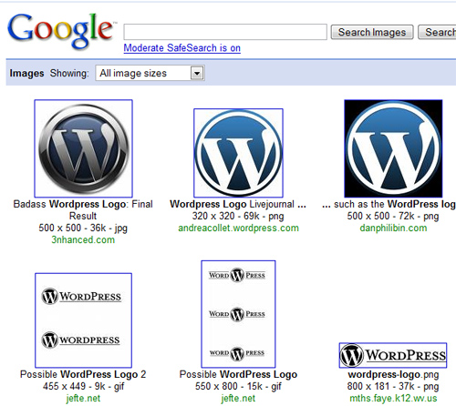 wordpress google images search find 