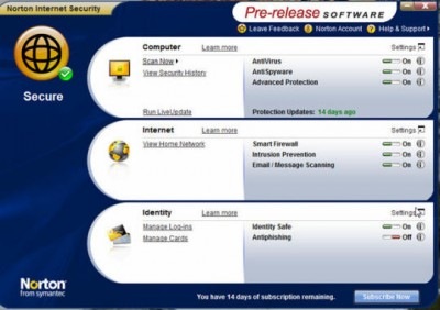 norton antivirus '09 beta