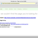 404 Page powered by Google