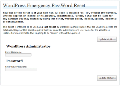 reset your lostWordPress administrator password