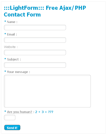 Ajax/PHP Contact Form