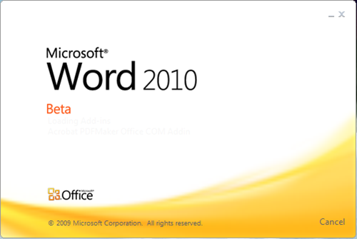 Download Microsoft Office Professional Plus 2010 Beta - Loading Word
